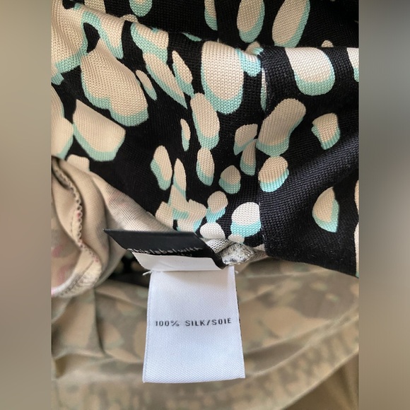 LIKE NEW! Diane Von Furstenberg DVF Oblixe cheetah faux wrap sleeveless dress 10 - Picture 15 of 17